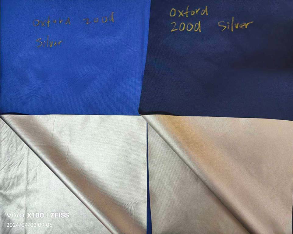 ผ้าร่มOxford 210 Dเคลือบสีเงิน , ผ้ากันน้ำOxford 210 Dเคลือบสีเงิน, ผ้าสต๊อกOxford 210 Dเคลือบสีเงิน
